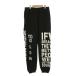 sevusigSEVESKIG Typographic Graffiti Divided Sweat Trousers тренировочный брюки бегун легкий чёрный черный /AT #OS мужской 