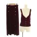  Zara ZARA вязаный выставить верх и низ юбка M маленький бобы цвет /AT #OS женский 