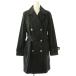  Aquascutum AQUASCUTUM тренчкот длинный 7 чёрный черный /AT #OS женский 