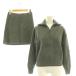  Chloe CHLOE ×UNIQLO premium Ram половина Zip свитер × юбка выставить вязаный шерсть M серый /CX #OS женский 