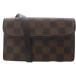  Louis Vuitton LOUIS VUITTON Damier eben небольшая сумочка f Rolland чай n поясная сумка сумка "body" Brown N51856