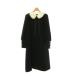  M z серый si-M'S GRACY 25SS белый воротник имеется черный Mini maru платье One-piece длинный длинный рукав 38 черный белый /DO #OS женский 