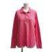  Munsingwear одежда MUNSINGWEAR Golf одежда рубашка-поло длинный рукав половина кнопка постоянный цвет Logo олень. .LL розовый /BB женский 