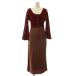  Snidel SNIDEL 25AW кардиган комплект атлас Cami платье V шея ребра укороченные брюки длинный 0 бордо затонированный красный SWNO255280 /CX #OS
