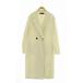  Zara ZARA Пальто Честерфилд длинный большой размер USA S "теплый" белый /MY #OS #GY39 #AX женский 