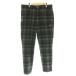  Nike Golf NIKE GOLF конические брюки слаксы Zip fly в клетку Logo принт стрейч XL чёрный черный серый /BB