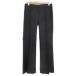  M тянуть mie черный слаксы брюки flare pants длинный длина шерсть полоса рисунок 36 белый чёрный белый черный /FF30 женский 