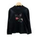  Munsingwear одежда MUNSINGWEAR Golf одежда cut and sewn длинный рукав bottleneck Logo цветочный принт вышивка M черный чёрный /MS38 женский 