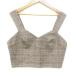  тигр nte Anson бюстье топ V шея Glenn в клетку многоцветный шерсть .38 бежевый чёрный женский 
