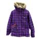 Kissmark kiss mark лыжи одежда жакет средний длина с капюшоном . в клетку M многоцветный фиолетовый лиловый /YS1 женский 