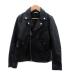  freak s магазин FREAKS STORE байкерская куртка кожаный жакет двойной средний длина двойной Zip S чёрный черный /HO24 женский 