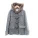  Rope Picnic ROPE Picnic полупальто "даффл коут" средний длина с капюшоном . мех шерсть .40 серый /HO19 женский 