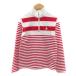  Munsingwear одежда MUNSINGWEAR Golf одежда cut and sewn длинный рукав воротник-стойка половина Zip окантовка рисунок M красный красный /YK19 женский 