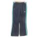  Adidas спорт одежда джерси flare pants легкий брюки длинный длина Logo .? боковой линия L темно-синий mint green женский 