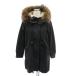  J Be девушка Mod's Coat милитари пальто длинный длина Zip выше подкладка имеется с капюшоном . искусственный мех 2 чёрный женский 