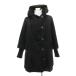  Jeanasis JEANASIS Mod's Coat длинный длина с капюшоном . Zip выше подкладка имеется F чёрный черный /YK3 женский 