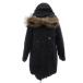  Lowrys Farm LOWRYS FARM Mod's Coat милитари пальто длинный длина мех с капюшоном .L чёрный черный /YS2 женский 