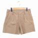  United Arrows UNITED ARROWS шорты Zip fly тонкий одноцветный простой 36 бежевый чай /TT46 женский 