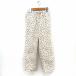  No-brand брюки цветочный принт талия резина длинный карман M белый /ST40 женский 