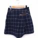 ruu Dell uRew de Rew брюки юбка-брюки LAP Short проверка шерсть 34 темно-синий темно-синий /FT27 женский 