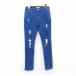 Girly Doll конические брюки джинсы обтягивающий длинный хлопок хлопок Denim повреждение обработка M синий blue /HT14 женский 
