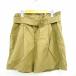  Zara u- man ZARA WOMAN брюки низ половина ремень одноцветный простой колено длина лен linenL хаки темно-зеленый /MT21 женский 