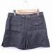  двойной стандартный механизм закрывания da бустер DOUBLE STANDARD CLOTHING брюки Short плиссировать переключатель 38 серый /FT40 женский 