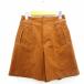 1/2 Un-Demi юбка-брюки брюки одноцветный простой колено длина 36 Brown чай /MT52 женский 