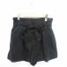  Iena IENA брюки юбка-брюки Short талия лента Zip fly одноцветный простой 36 чёрный черный /TT14 женский 