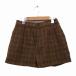  Chris pCrisp брюки Short Zip fly проверка 1 Brown чай /KT7 женский 