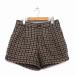 shukaShuca брюки Short gya The - проверка M Brown чай /KT26 женский 