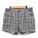  Ciaopanic CIAOPANIC в клетку tuck шорты шерсть Blend M серый /FT48 женский 