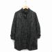 man-kaMANOUQUA пальто внешний воротник-стойка твид шерсть tuck 38 чёрный черный /NT15 женский 