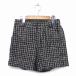  Beams Heart BEAMS HEART брюки Short широкий твид шерсть . ламе . Zip fly 1 чёрный черный /NT4 женский 