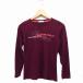  ellesse ellesse print T-shirt cut and sewn long sleeve ound-necked tennis wear L wine red red /FT19 lady's 