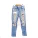  Moussy moussy Denim джинсы повреждение обработка woshu обработка 24 голубой бледно-голубой /KT17 женский 