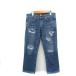  Lee LEE Denim джинсы повреждение джинсы woshu обработка M голубой бледно-голубой /KT8 женский 