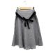  United Arrows UNITED ARROWS гаучо брюки широкий колено внизу длина лента шерсть 36 серый пепел /FT24 женский 