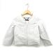  Stunning Lure STUNNING LURE leather jacket outer Short linen. hook 7 minute sleeve 36 eggshell white /NT33 lady's 