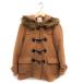  Dazzlin dazzlin полупальто "даффл коут" внешний midi длина искусственный мех вафля tuck M чай Brown /NT12 женский 