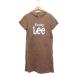  Lee LEE Buddy Logo принт Parker One-piece короткий рукав длинный одежда для беременных тренировочный M Brown чай /FT14 женский 