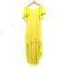  Be si- Be ji- Max Azria шелк задний cut платье макси длина flata- рукав рыба tail XS желтый /FT10 женский 