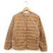  Uniqlo UNIQLO Ultra свет пуховик кнопка-застежка одноцветный внешний XL Camel /NT8 женский 