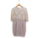  Grace Class GRACE Classre- scape One-piece колено длина 5 минут рукав формальный 36 бежевый /FT17 женский 