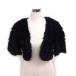 emeAIMER party болеро мех кролика открытый черный чёрный /FT11 женский 