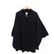 smi Sony Anne SMITHSONIAN шерсть пончо жакет пальто внешний одноцветный черный чёрный /FT18 женский 