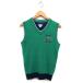  Adidas adidas внутренний стандартный товар Golf одежда вязаный лучший кабель плетеный V шея Logo вышивка ребра M зеленый зеленый /NT15 мужской 