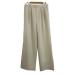  зеленый этикетка сирень расческа ng United Arrows брюки Wide Long tuck талия резина тонкий 38 бежевый женский 