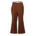  прозрачный clear брюки flair длинный центральный si-m талия резина легкий одноцветный M чай терракота Brown женский 