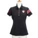  Adidas adidas TaylorMade Golf рубашка-поло Logo нашивка линия короткий рукав L внутренний стандартный чёрный черный женский 